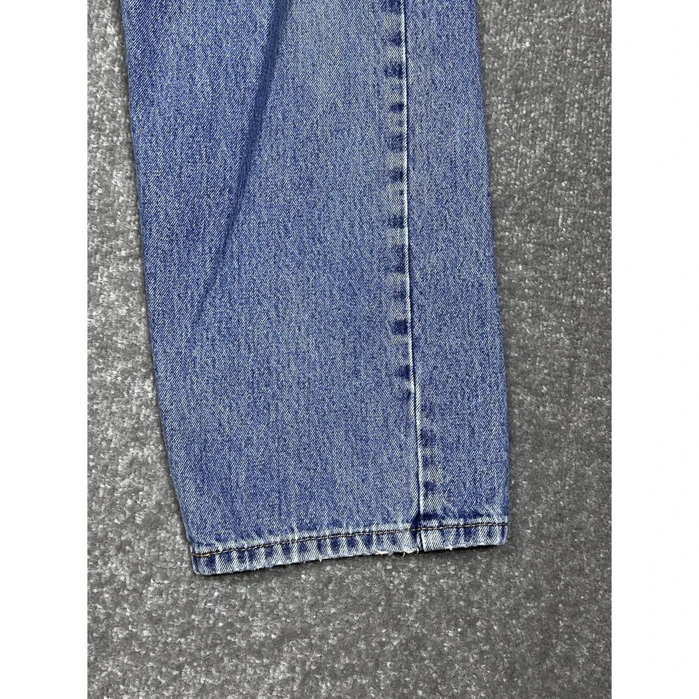 Levis 505‎ Jeans Mens Size 40x29 Blue Distressed Denim Cotton Straight Leg